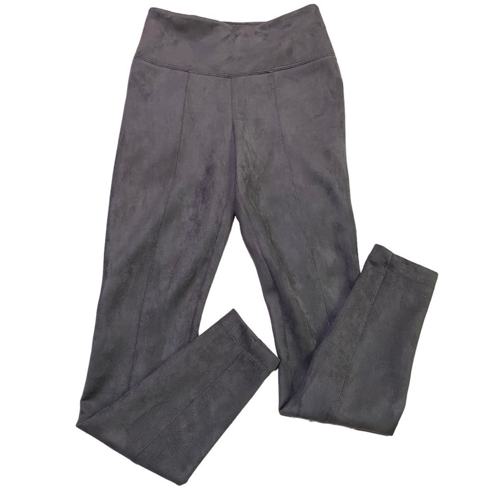 WHBM Vegan-Suede Runway Leggings Size 2 Blackened Pearl (Gray)